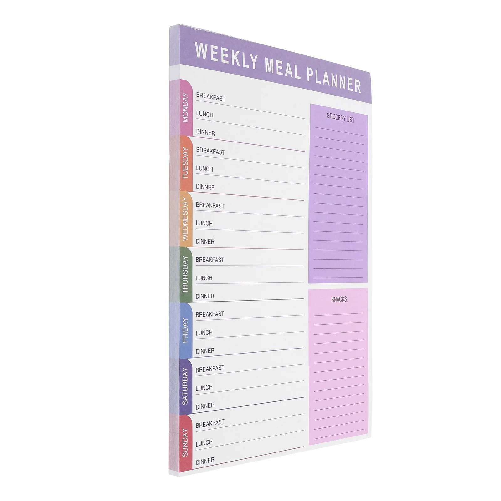 مفكرة مخططة للوجبات اليومية الأسبوعية، 60 ورقة، وسادة قائمة البقالة لتنظيم عادة تناول الطعام الصحي، قائمة مرجعية #3