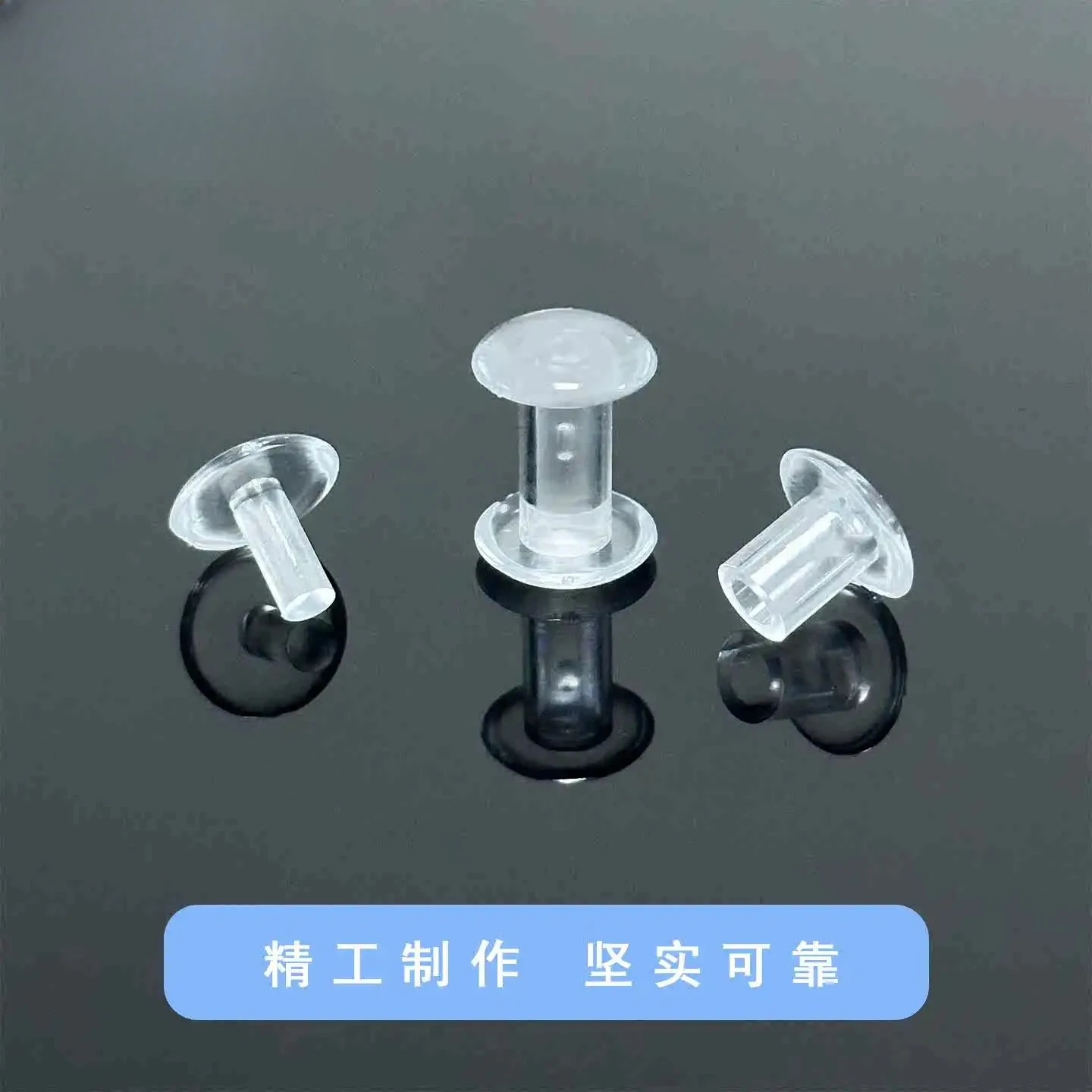 Plastic stationery mother-child plastic binding press book buckle rivet black and white transparent plastic buckle