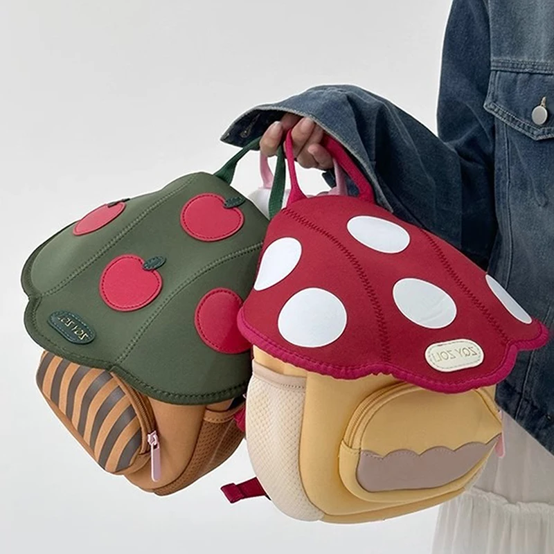 

Mini Cute Mushroom Backpack Cartoon Kawaii Children Backpack Kindergarten Kids Bag Lightweight Children Travel Backpack Gifts