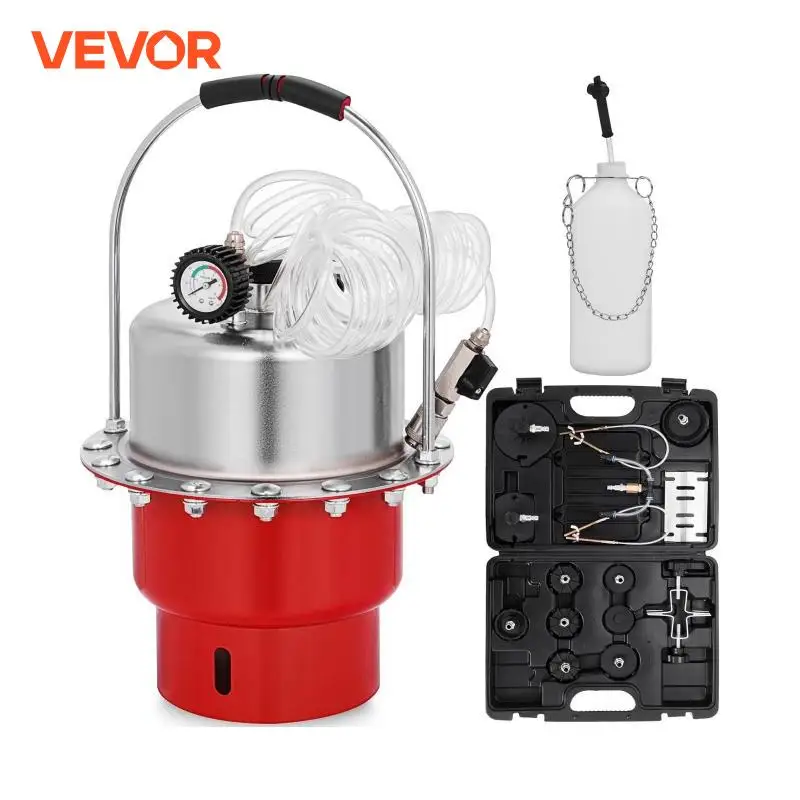 VEVOR Pneumatic Air Pressure Brake Bleeder Kit Car Brake Fluid Oil Change Tool With 5L Tank for Bleeding Brake and Clutch System