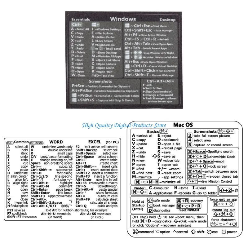 U2JE 1PC PC Referência referência Teclado adesivo adesivo para o laptop PC janela