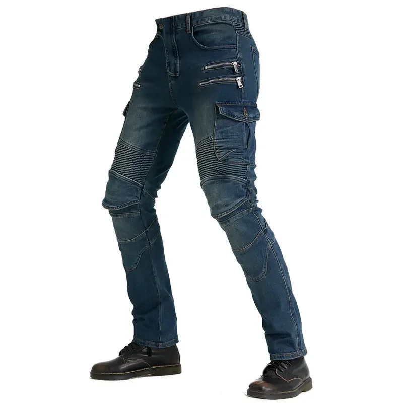 

OF.STUDIOS Wholesale Work Pocket Motorcycle Jeans Men's Motorcycle Fall Protection Riding Pants With Protector