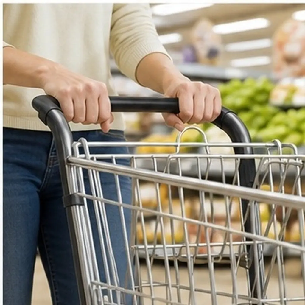 2 unidades de repuesto para el asa del carrito de compras, diseño universal con cabeza de toro, asa de plástico resistente para carritos de supermercado, jardín o caravana.