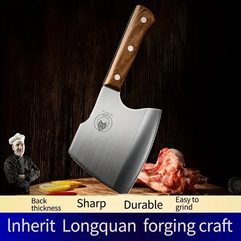 Thickened bone chopper knife household chopping knife cutting bone chopping big bone knife commercial pig killing knife