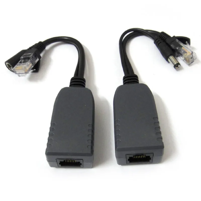 

CCTV POE Splitter DC Power RJ45 Converter Video Balun UTP Приемопередатчик для ip-камеры