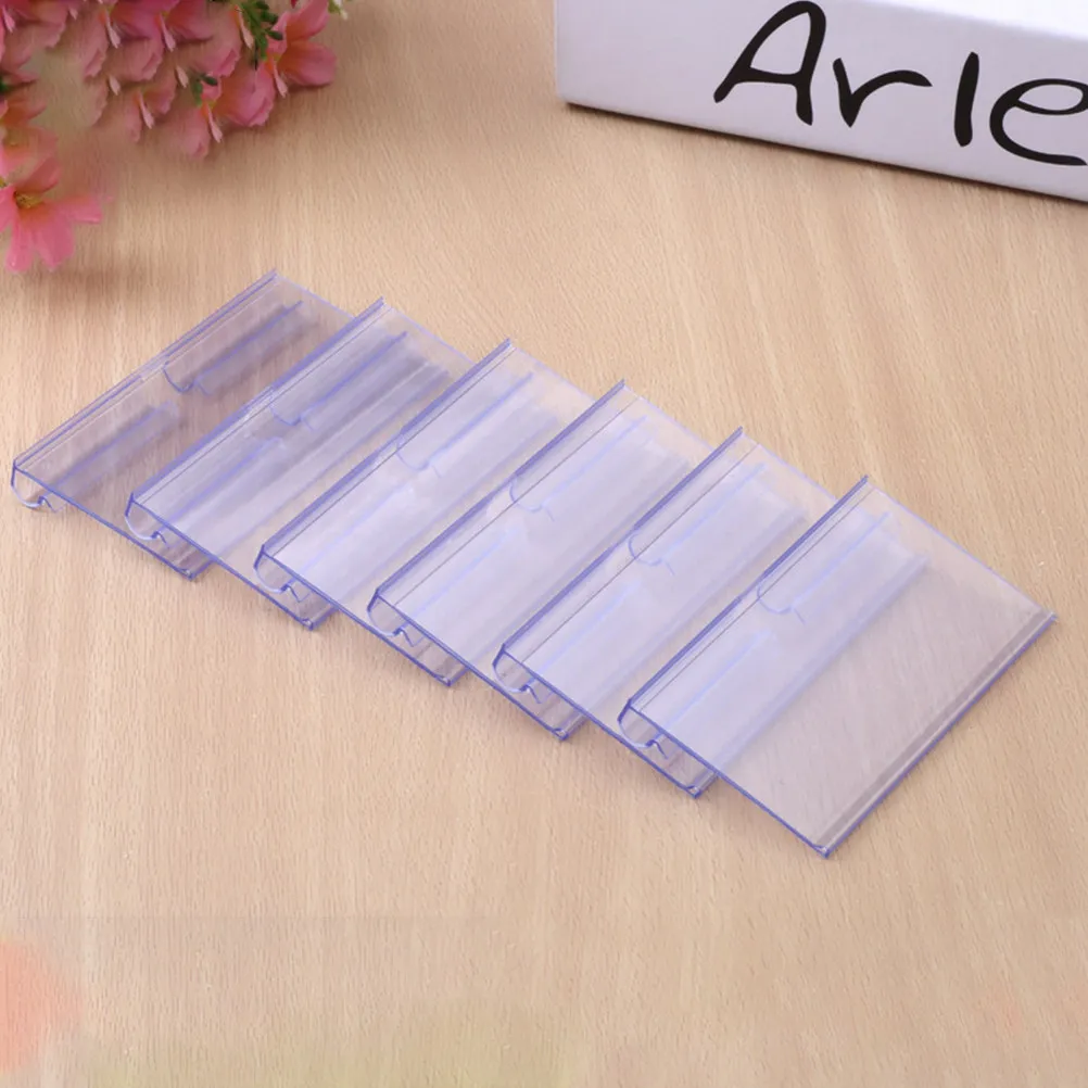 

100Pcs Price Tags Premium Transparent Plastic 4.5x6cm for Supermarket Mall Shop Store Label Signage Plastic Price Tag