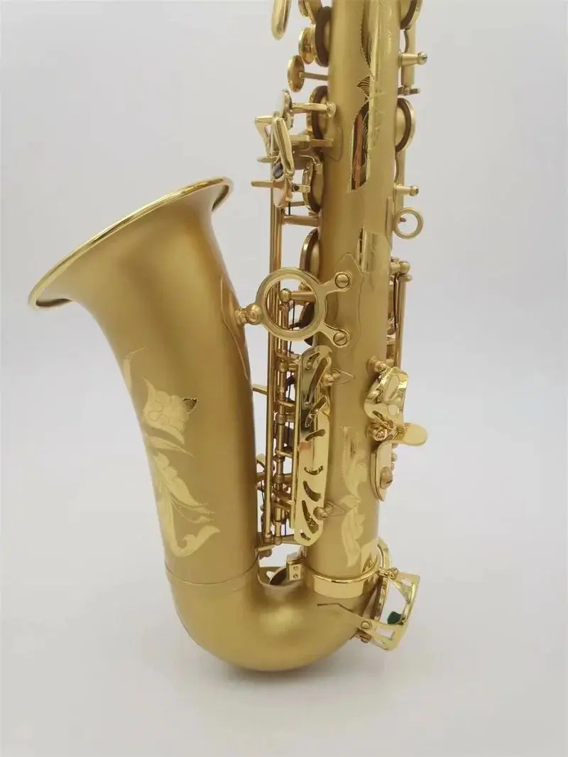 High Grade Antique Finish Eb E-flat Alto Saxophone Sax Shell Key Carve Pattern Woodwind Instrument with Case Other Aeccessaries