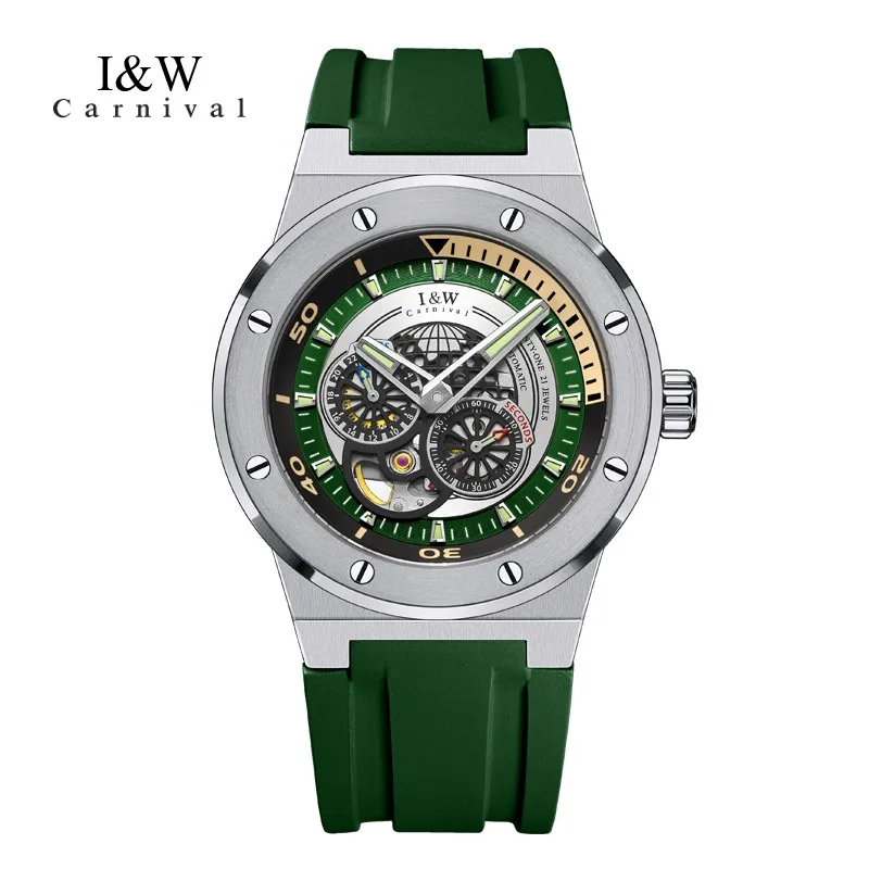 Relogio Masculino Luxury Brand I&W 2022 New Automatic Watch Japan Movement Sapphire Small Seconds Luminous Waterproof Mens Watch