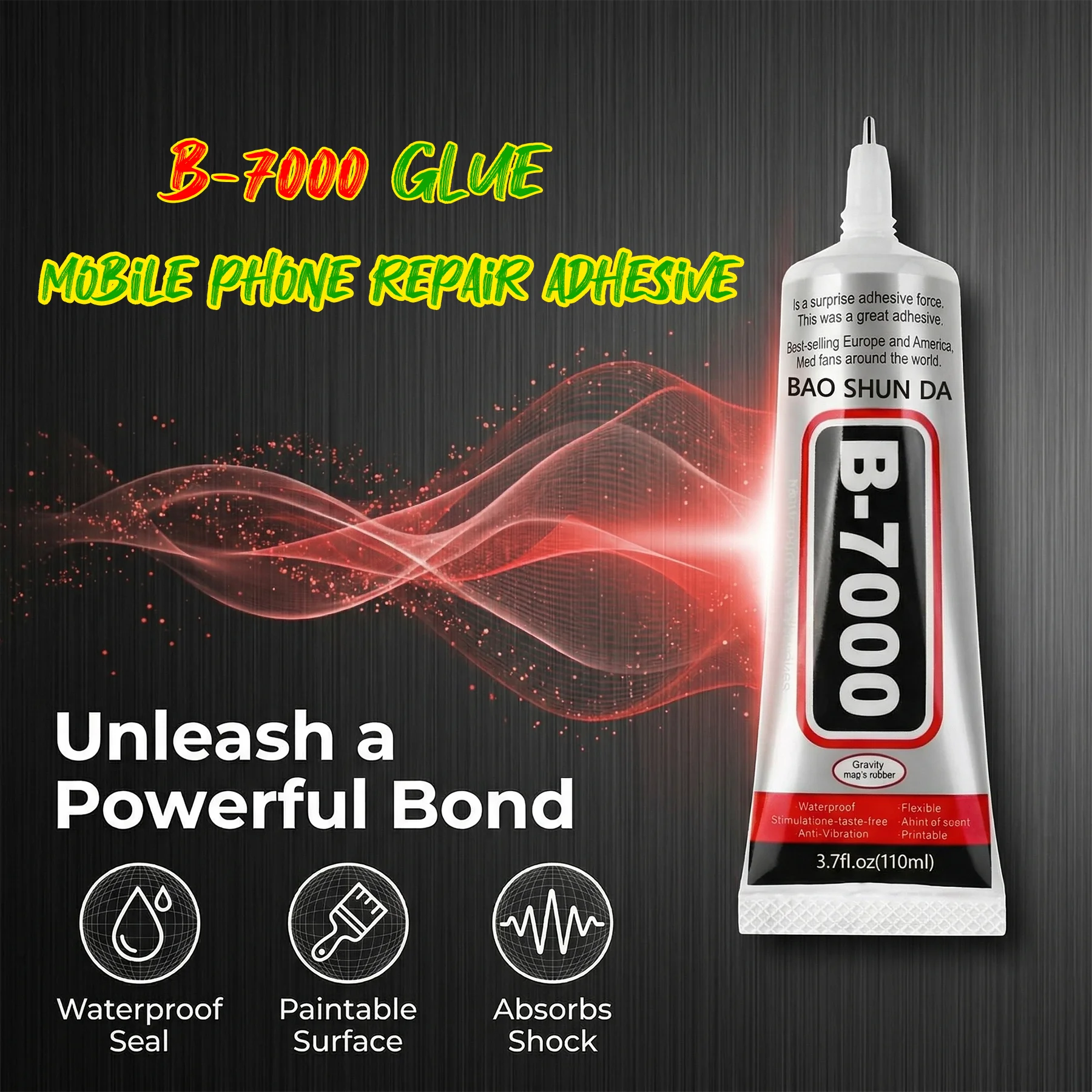 Adhesivo para teléfonos móviles B7000/E8000 (15/110g) para teléfonos móviles, joyas, metal y plástico, resistente al agua y transparente