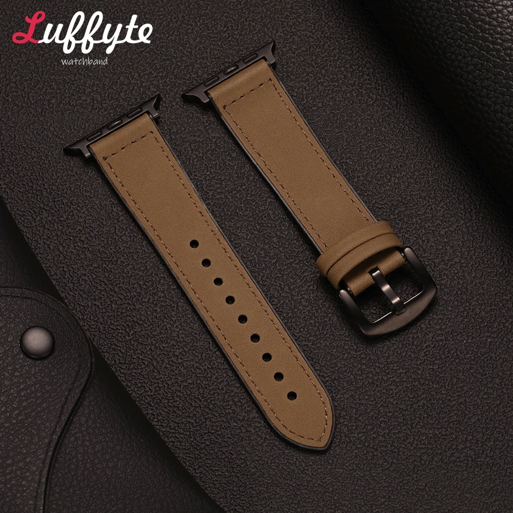 Vintage Leder Silikonarmband für Apple Watch 1-11 Ultra SE 3 2 1 Armband für IWatch 38/40/41/42/44/45/46/49 mm Armband