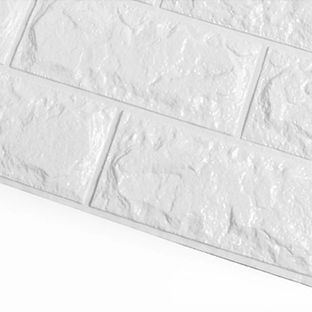 

Self Adhesive Wall Stickers 3D Brick Grain Design Decor Room Decals Wallpaper Soundproof Waterproof Easy Apply Remove Creative