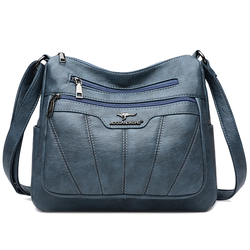 

High Quality Soft Leather Purses And Handbags Luxury Designer Brand Handbag Casual Shoulder Messenger Bags For Women 2024 Sac