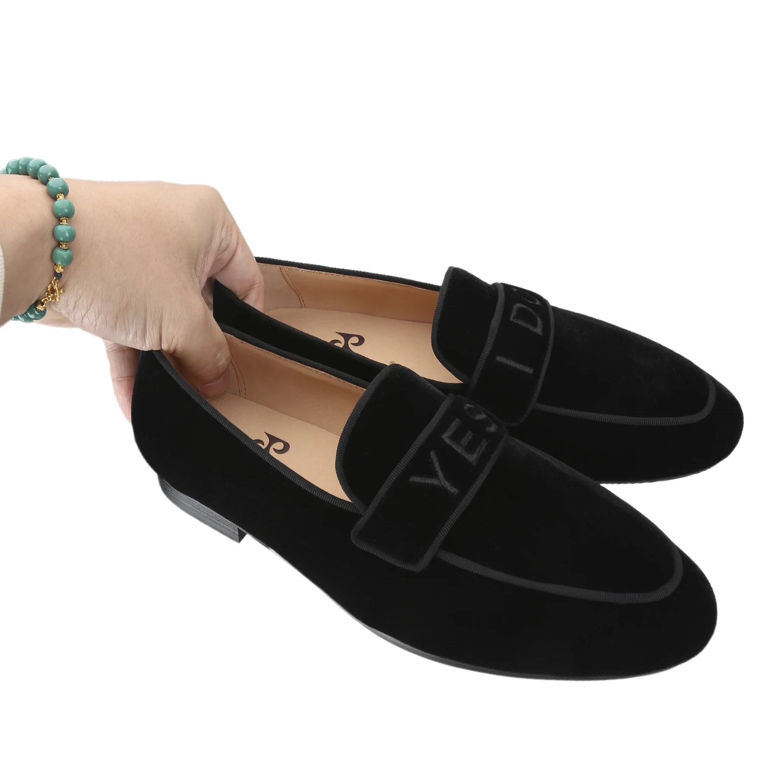 รองเท้าสลิปเปอร์กำมะหยี่สีดำปั - Men'S Formal Wear Slippers บทวิจารณ์และราคา