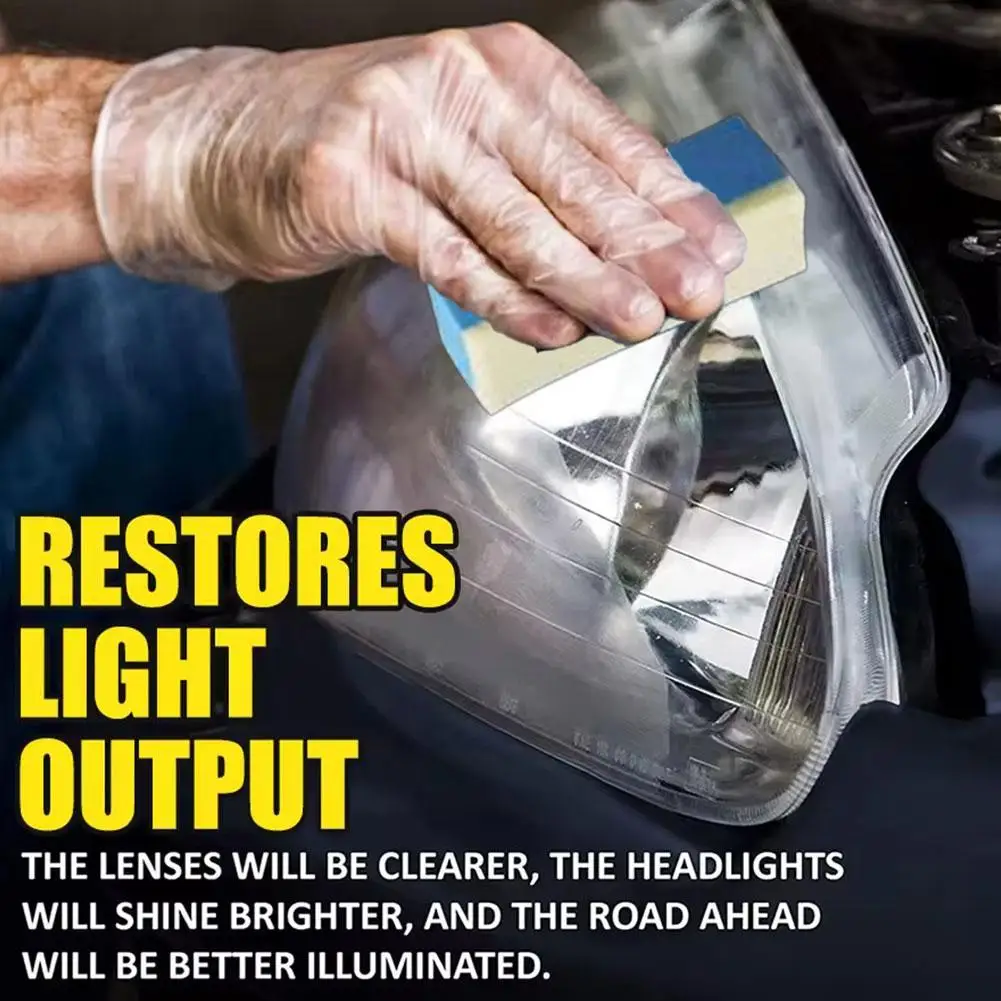 Car Headlight Restoration Agent 80g Remove Yellow Oxidation Dirt Headlamp Refurbishment Polish For Auto Headlight Lens Repa N9N1