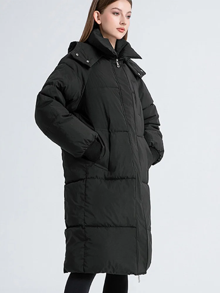 Parkas de neige épais à manches longues pour femmes, capuche combinée, vêtements d'extérieur imperméables, fermeture éclair, chaud, épaissi, hiver, nouveau, 2024