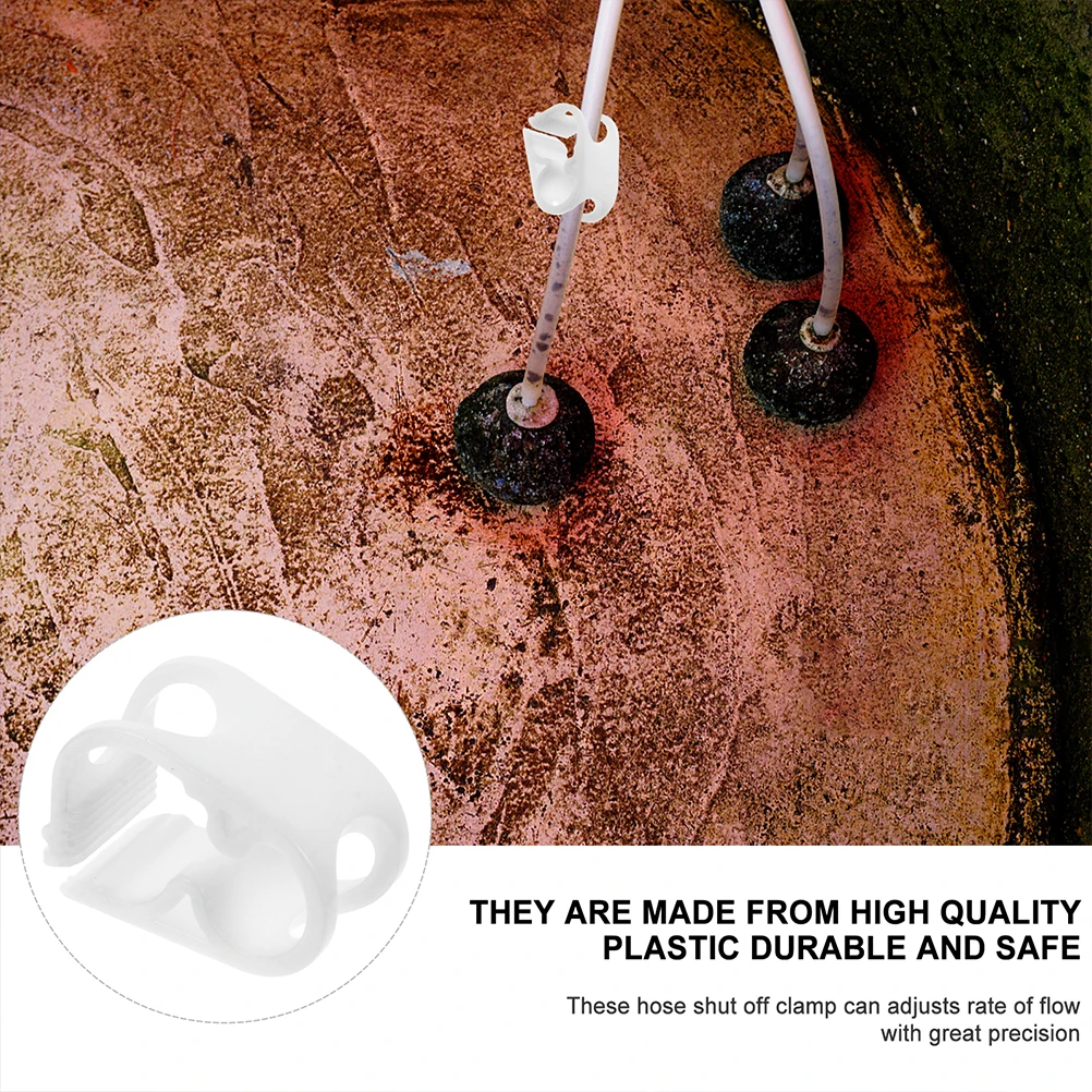 

15pcs Hose Hose Clamp Clip for Aquarium Flow Control Adjustable Plastic Valve Packaging Infusion Bottle Tube Clip Gifts