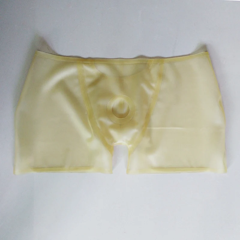 Latex Nice Shorts Fetish Underwear Cosplay underpants with penis hole and Codpiecs