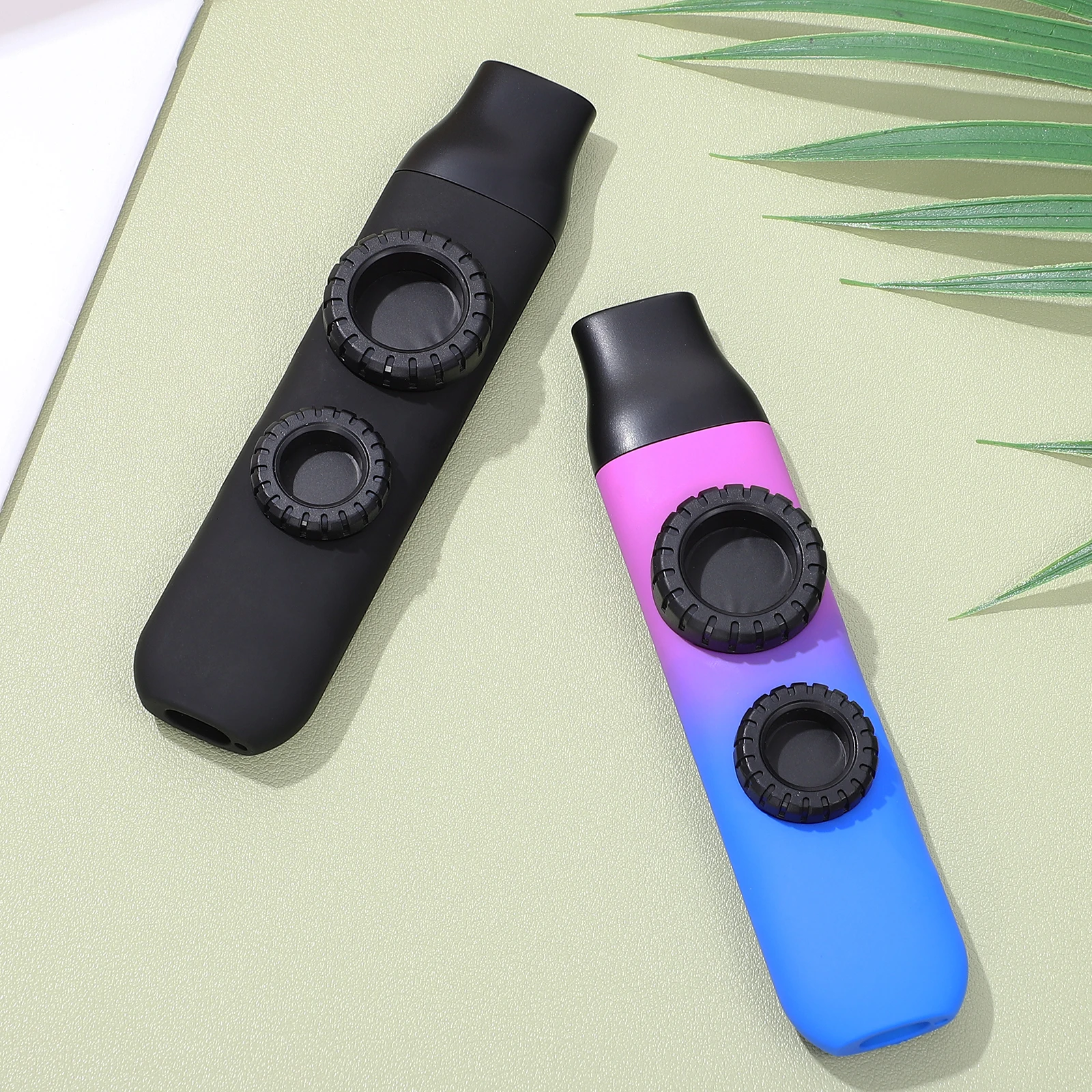 

2 set Kazoo Professional Musical Instruments Double Flute Holes Portable Simple Music Accompaniment Instrument For Kids Adults