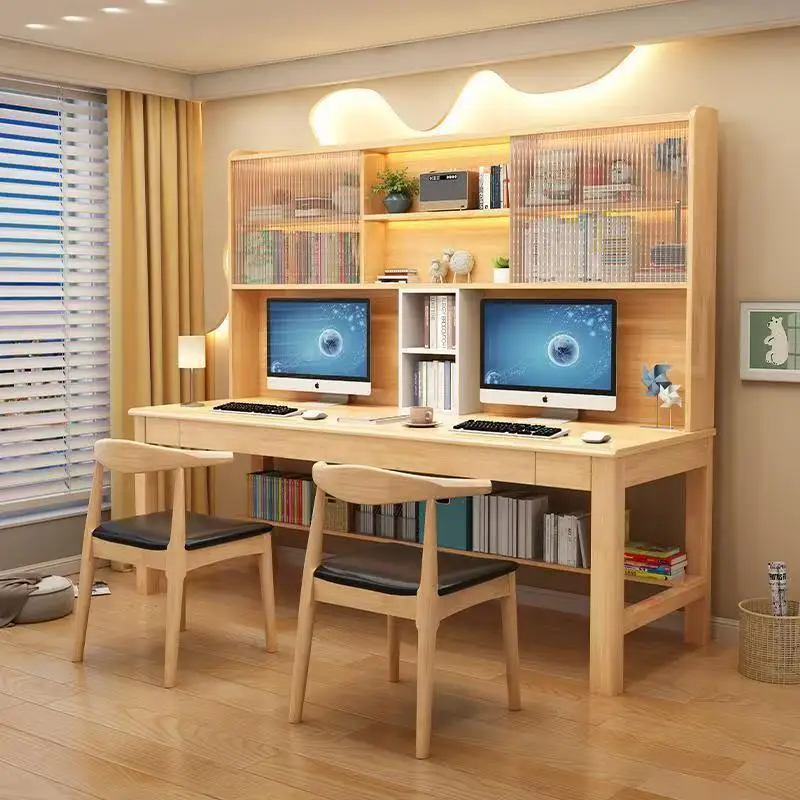 

%&Modern Bedroom Furniture Wooden Study Work Desk Wooden Office Table for Office Furniture Simple Desk Set