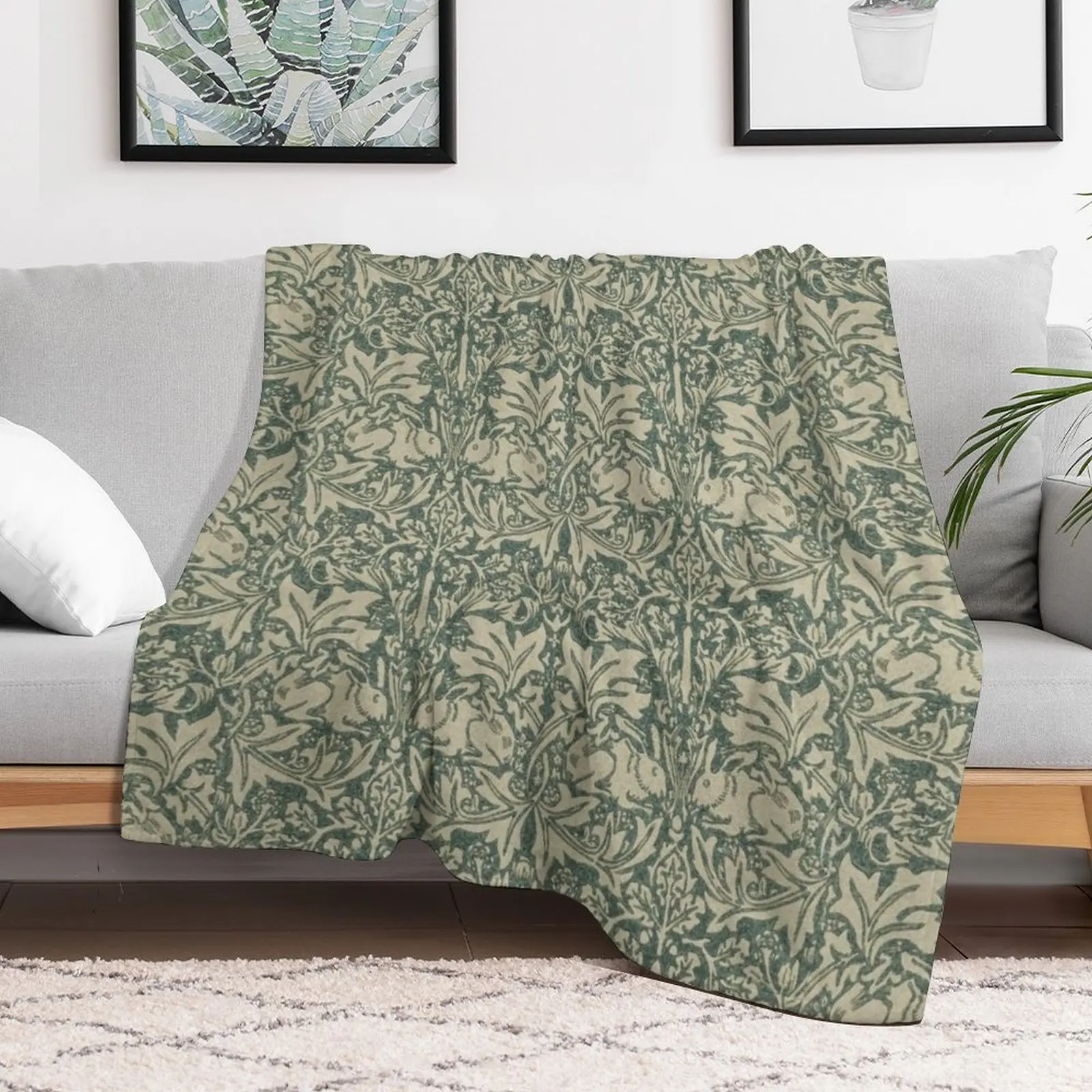 William Morris Brer Rabbit print Throw Blanket Stuffeds Soft Big Blankets For Bed Blankets