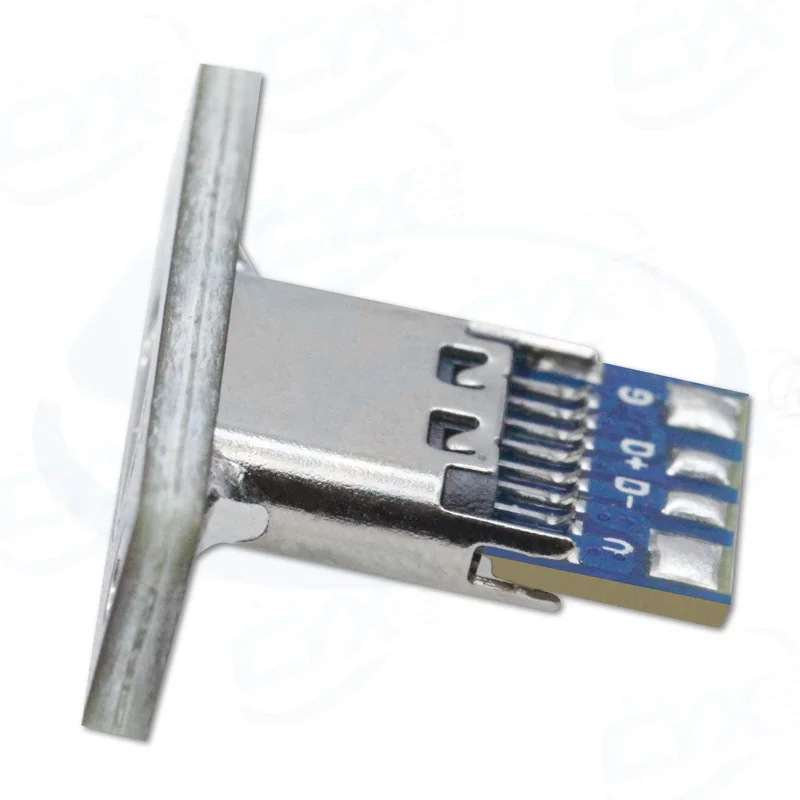 Type-C USB Jack 3.1 Type-C 2Pin 4Pin Female Connector Jack Charging Port USB 3.1 Type C Socket With Screw fixing plate