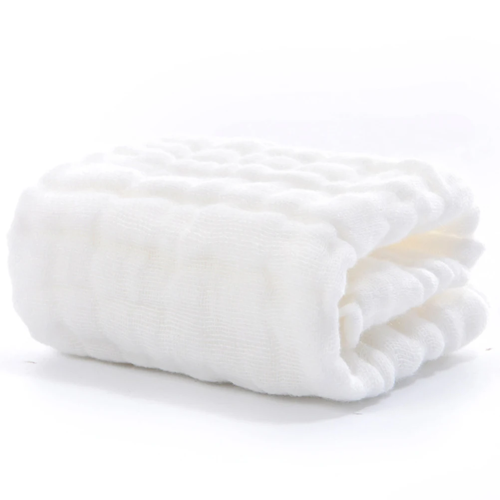 

5 Pcs Washcloths Pure Towel Muslin White for Bath Rags Newborn