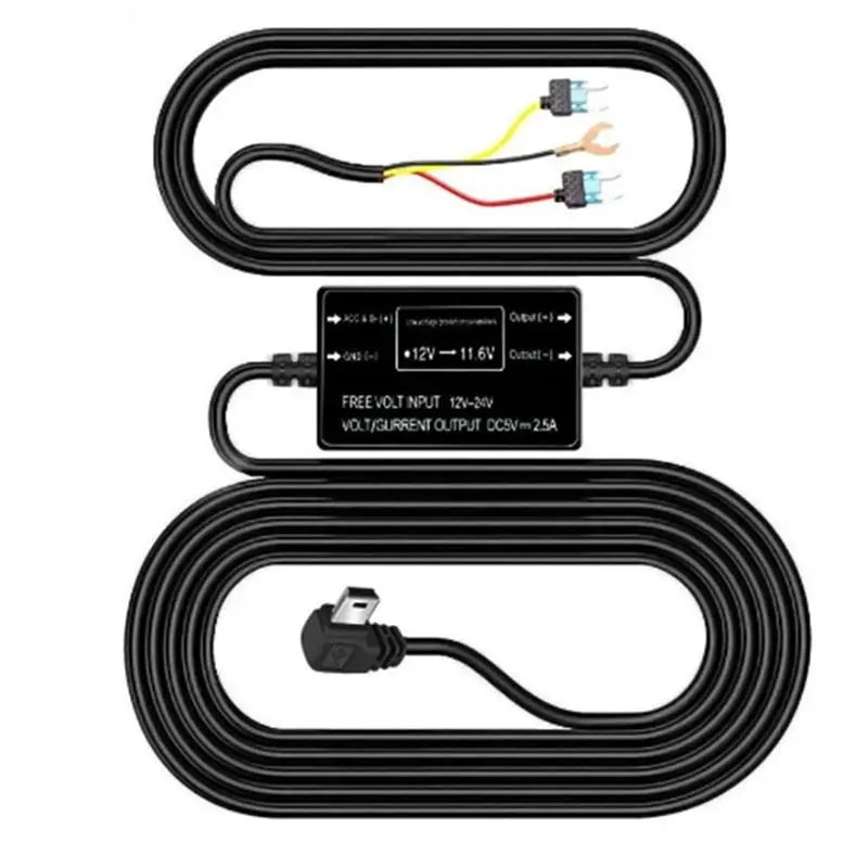 NEW HOT In Stock-12/24V To 5V Car Dash Cam Wire 3.2M Mirror DVR Hardwire Cable Kit Video Recorder Mini Micro-USB Line