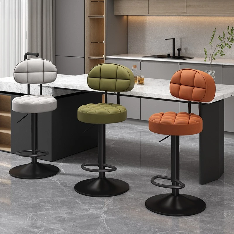 360 ° بار البراز مقعد مرتفع الحديثة بسيطة كراسي القهوة التجارية ماكينة تسجيل المدفوعات النقدية مكتب أمامي كرسي دوار بار البراز كرسي رفع المنزل #1