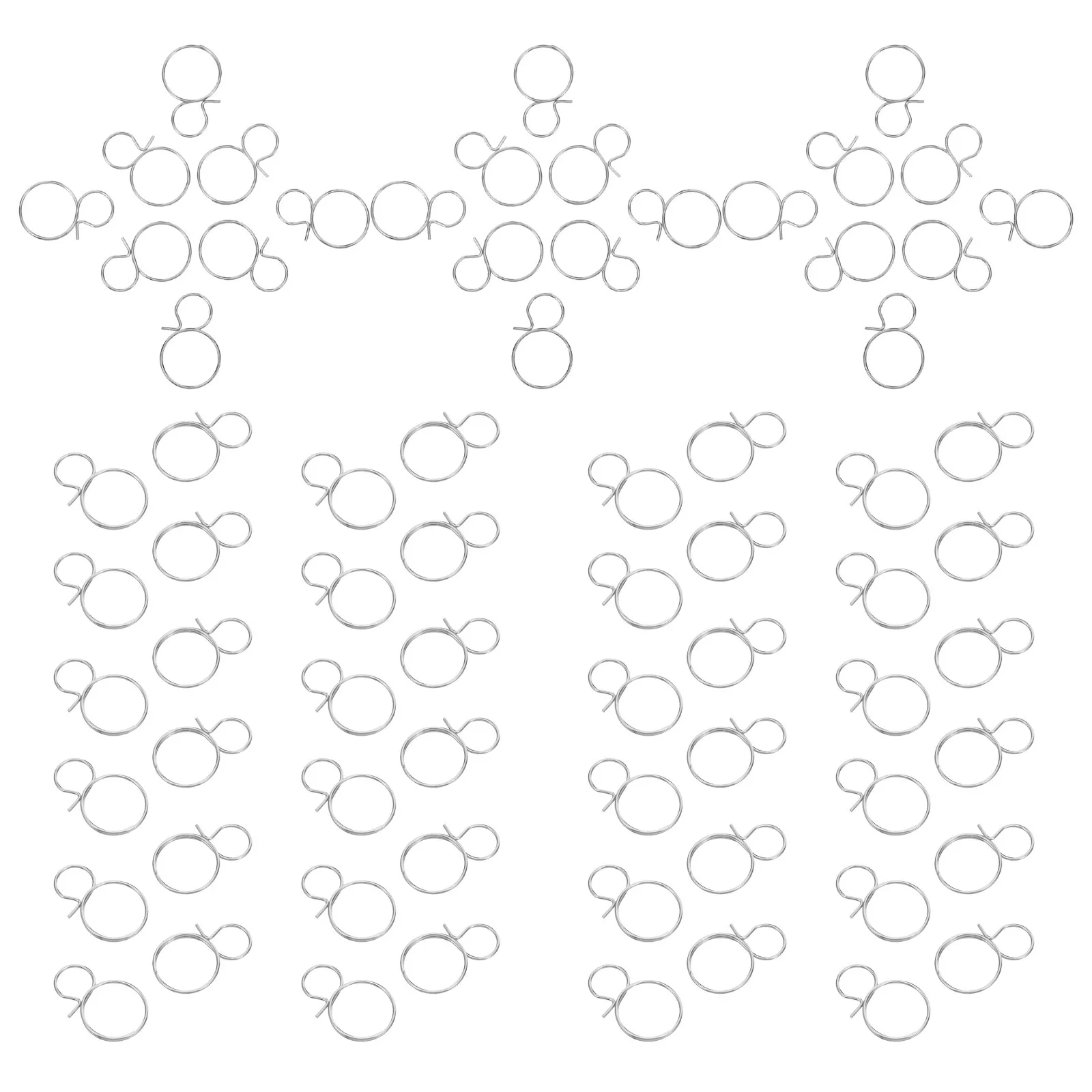 100Pcs Stainless Steel Crystal Lamp Connectors Figure 8 Shape Pendant Light Hooks Metal Chandelier Replacement Parts Ornament