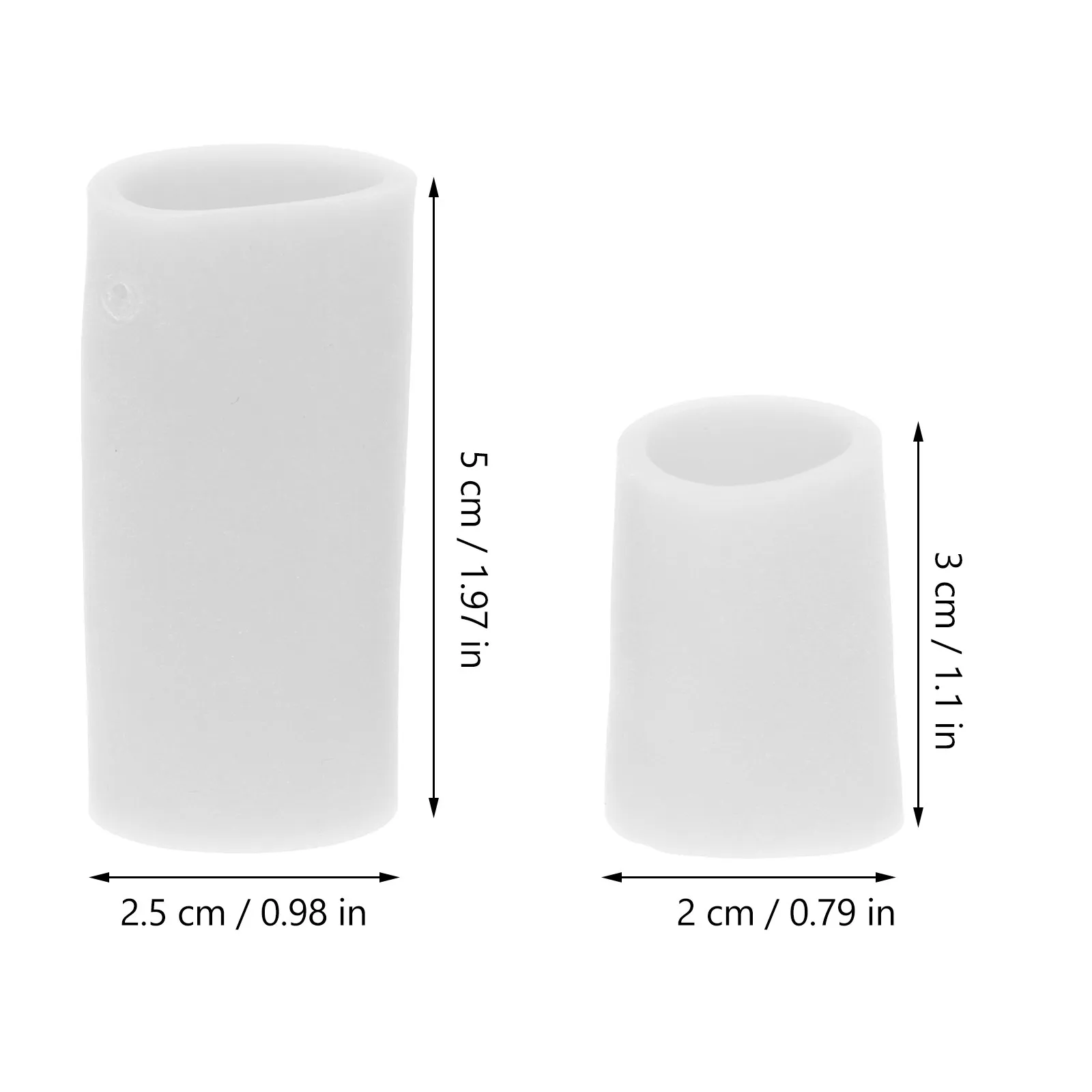 2Pairs Finger Sleeves Silicone Gel Breathable Finger Protectors Waterproof Soft Covers for Typing Cooking Sewing Gaming Crafting
