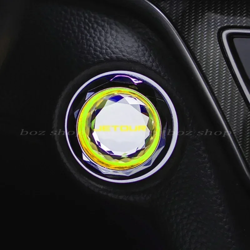 For Chery Jetour X70plus X90 Pro X95 Car One-click Start Button Decorative Sticker Crystal Protective Cover Auto Accessories