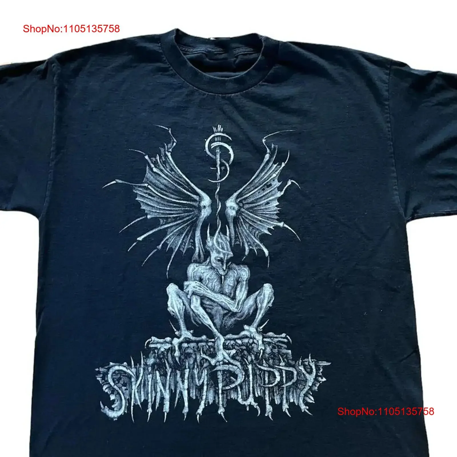 نحيل جرو الفرقة الأسود vv جميع الأحجام تي شيرت CB1259 خمر غسلها أزياء أوم مريحة للجنسين لينة امتدت الرسم #1