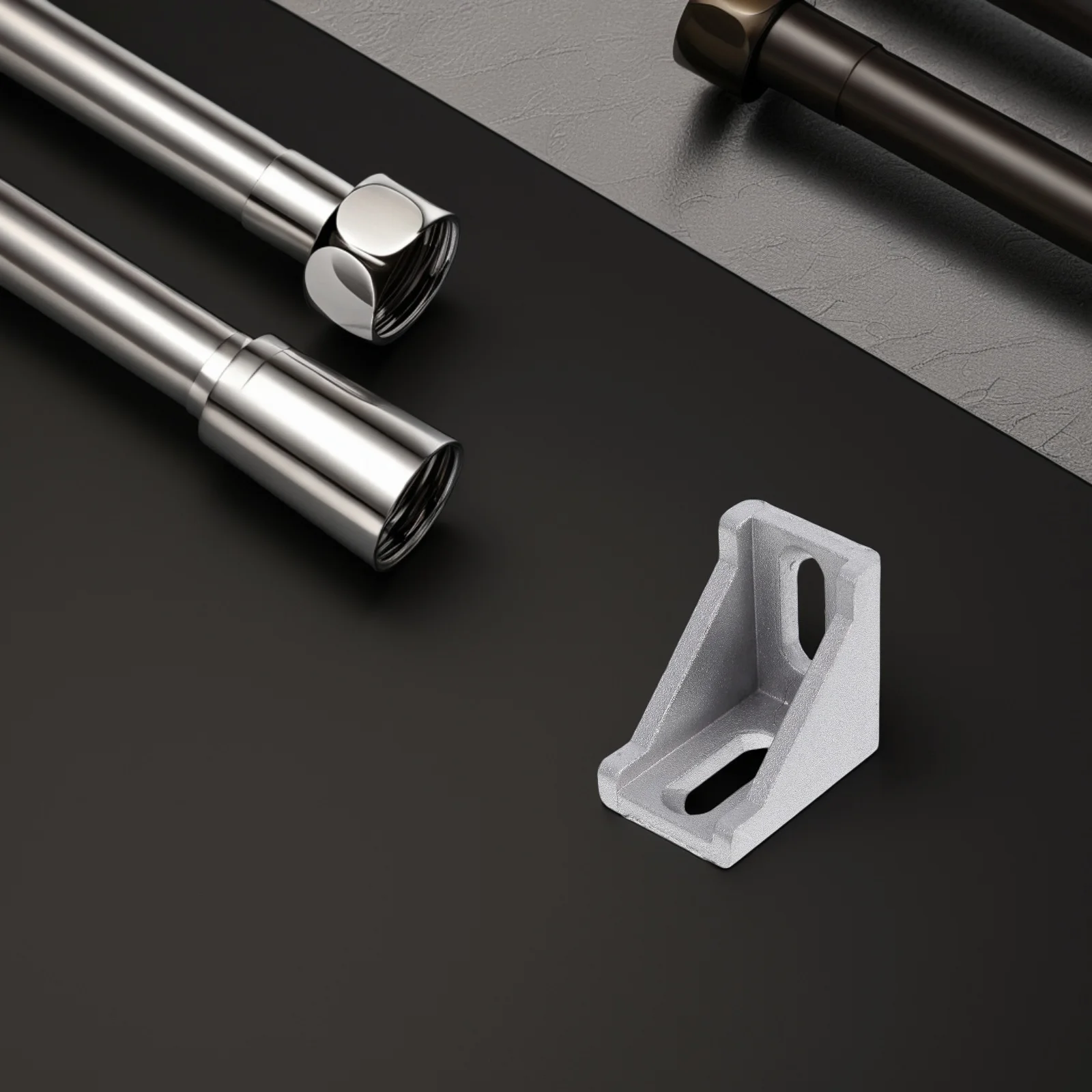 

2Sets Aluminum Profile Corner Brackets Alloy Connectors Industrial Extrusion Frame Support Braces Aluminum Angle Bracket