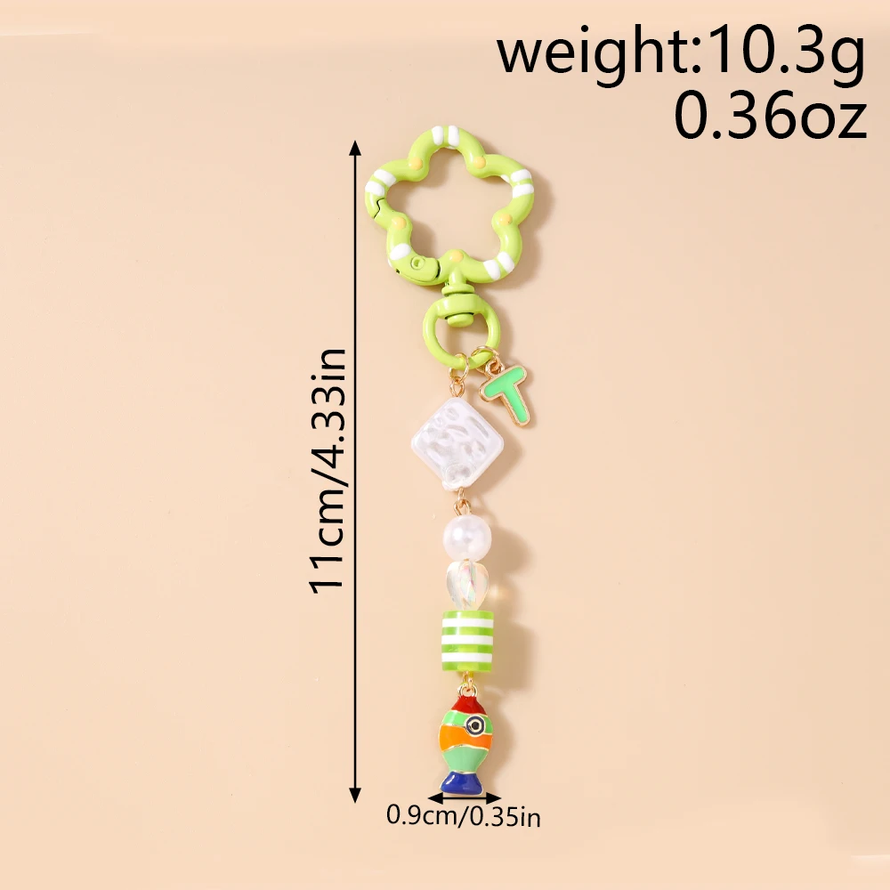 Aihua Chic Sommer Strand Korallen Fisch Seestern Schlüsselanhänger für Frauen Mädchen Handtasche Rucksack Anhänger Schlüsselring Handykette Lanyard Geschenke – Detail 20