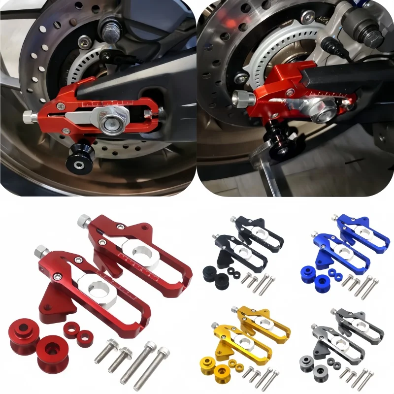 

For Honda CBR650R CB650R 19-20 CBR650F 14-16 Motorcycle CNC Left and Right Aluminum Chain Adjusters with Catena Coil Tensioners