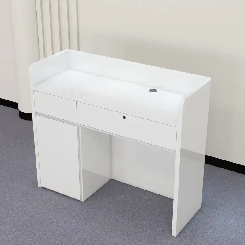 مكتب صغير مكتب الاستقبال مكافحة مستحضرات التجميل الترويجية الجدول منصة خشبية حامل الأثاث تصفيف الشعر Pulpitos الكنائس مخازن بار