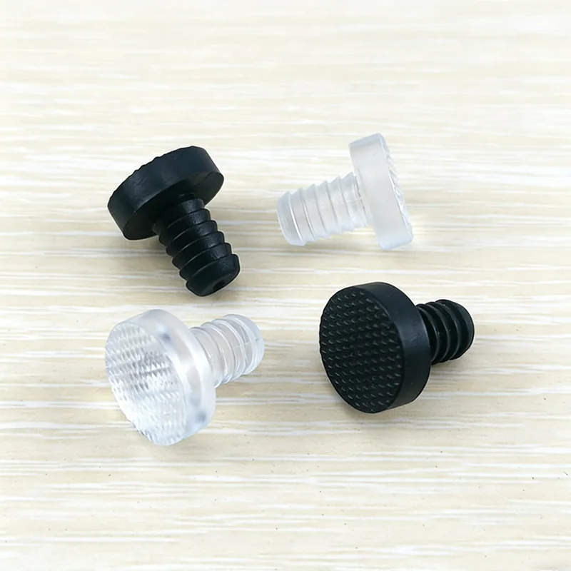 10/20pcs Transparent Black White Round PVC Furniture Foot Nail Rubber Glide Nail Office Table Chair Leg Floor Protector