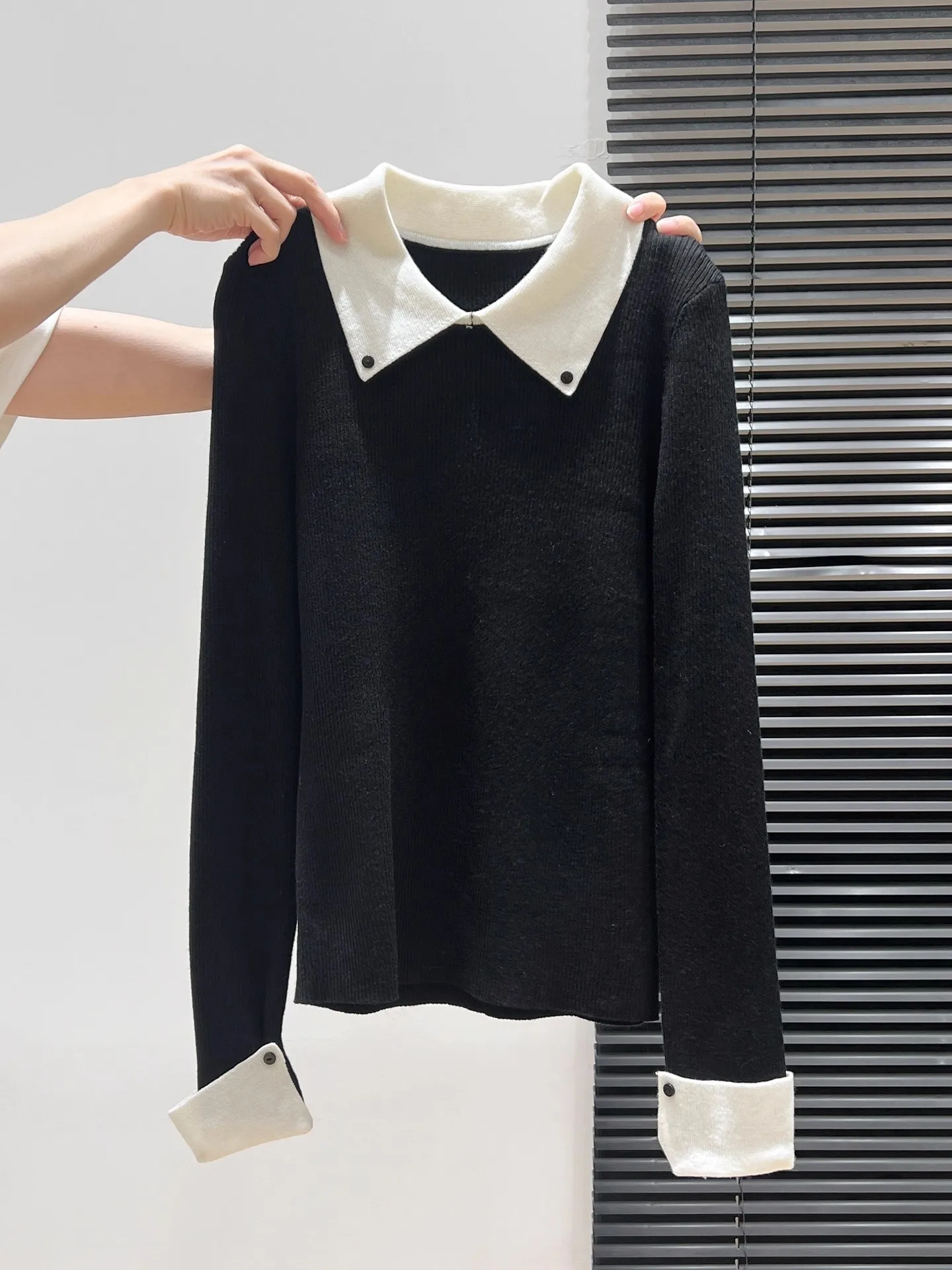 Slim Fit Ne Suéter de malha feminino outono inverno longo Sve Color Blo Design exclusivo Sle malhas casual deslocamento