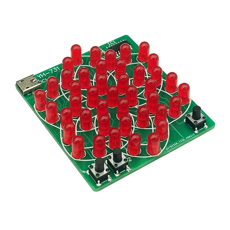 DIY Electronic Kit Multi Style Pattern Electronic Windmill Flowing Water Light 43 LED 5V Fun Soldering Component Training Suite