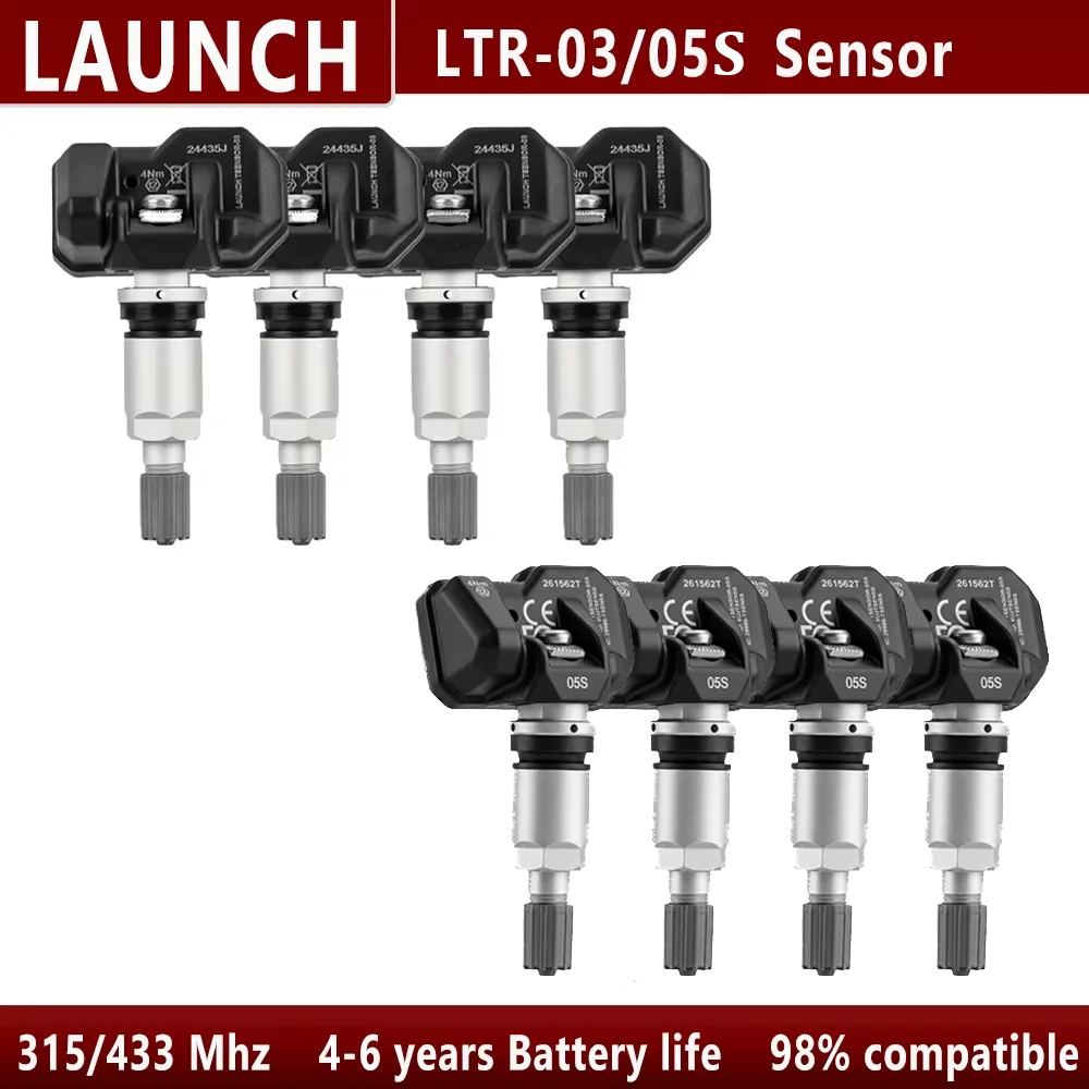 Launch RF Sensor LTR03/LTR05S Universal TPMS Tire Pressure Sensor 315/433MHz Compatible with X-431 I-TPMS OE Replacement