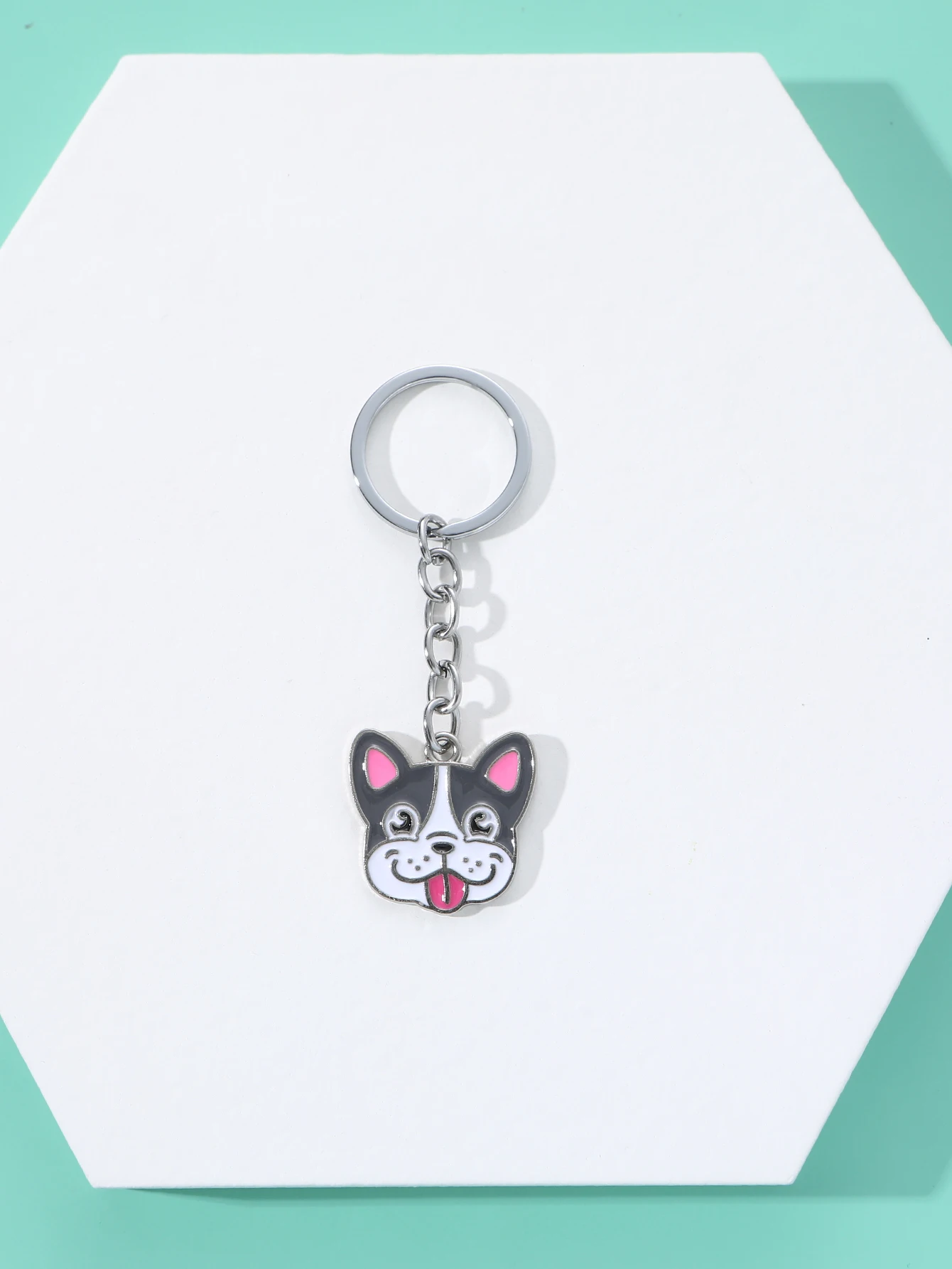 Fashion Pet German shepherd dog Keychain Dog Pendant Animal Bell Enamel Keyring Women Bag Jewelry Girls gifts