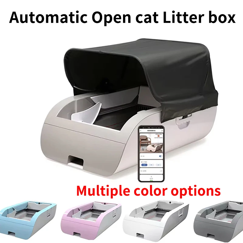 

Cat Litter Box Automatic Self Cleaning Smart APP Remote Control Health Management Infrared Sensing System Opened Intelligent