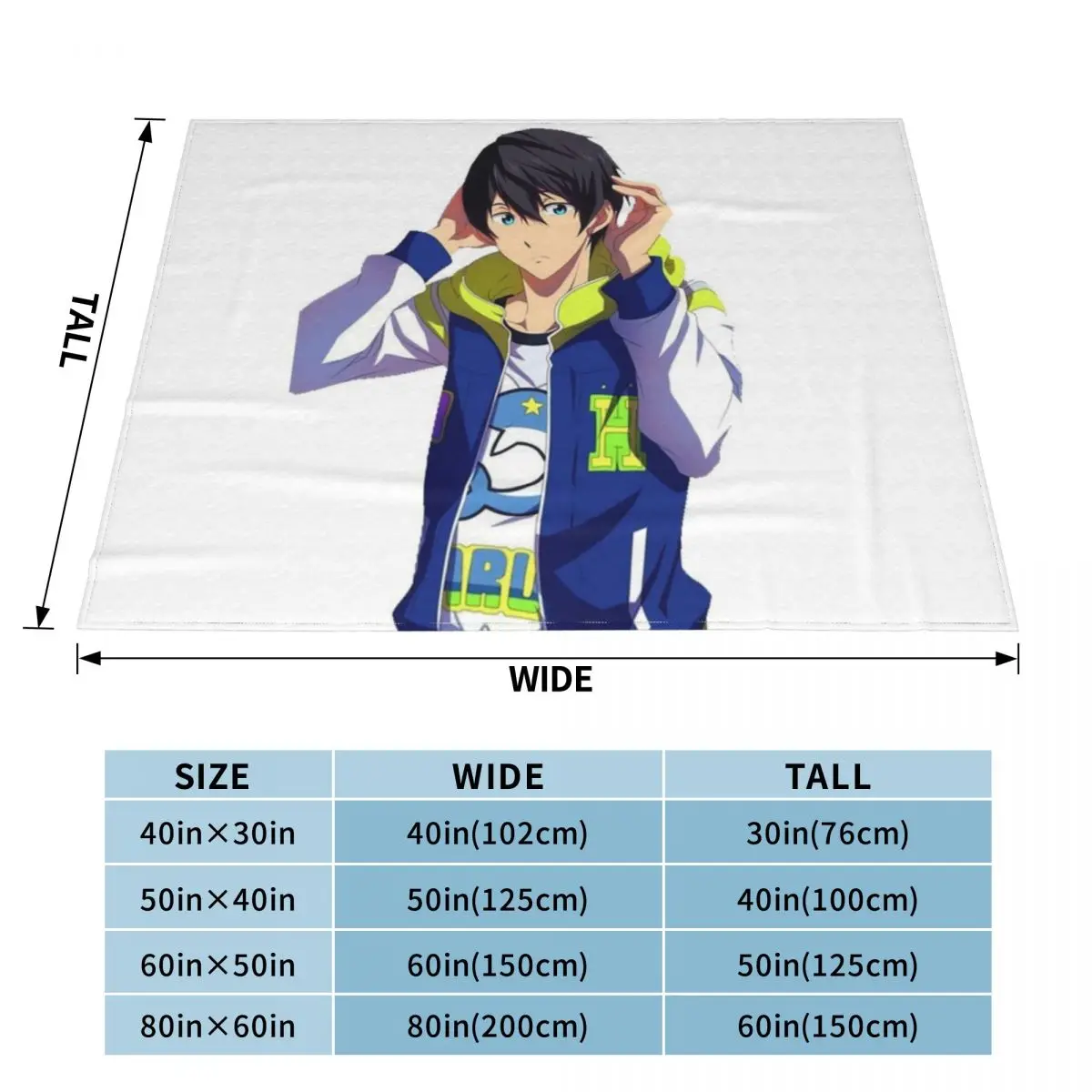 Haruka Nanase Throw Blanket Summer Blanket christmas gifts