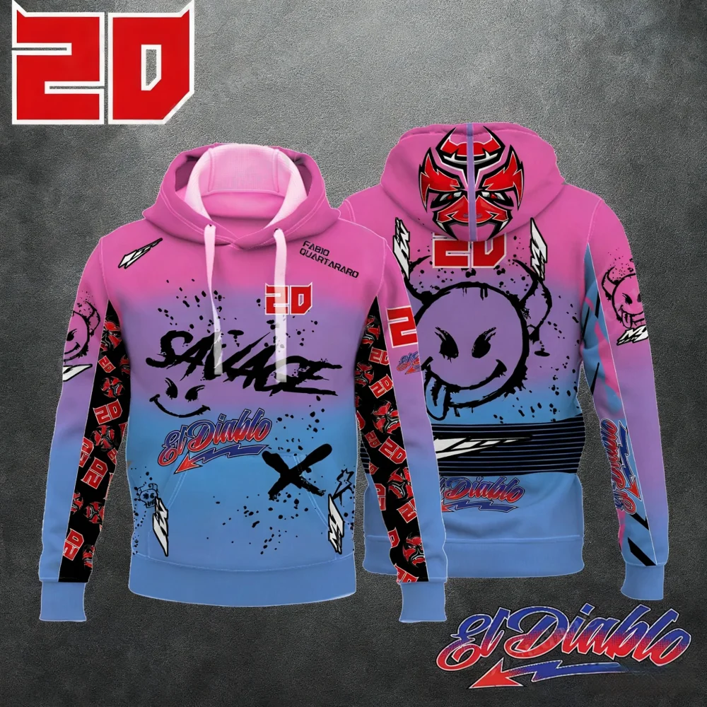 

Men's Fabio Quartararo 20 Driver Hoodies 3D Printed Motorcycle Racing Team Jersey Uniform Autumn Outdoor Extreme Sports Clothing