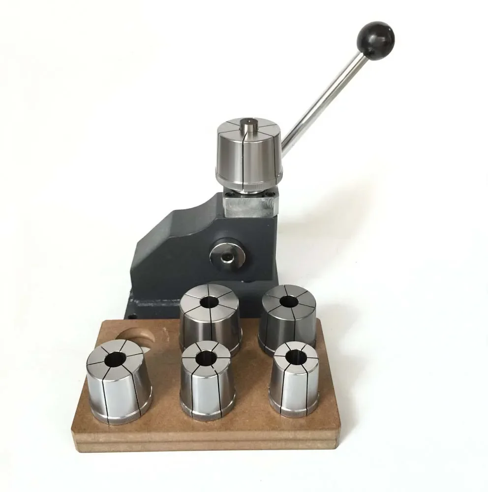 Manual Bangle Stretcher Ring Bracelet Expander Machine Lever Hand Operated with 6 Expanding Collets for Jeweler Goldsmith