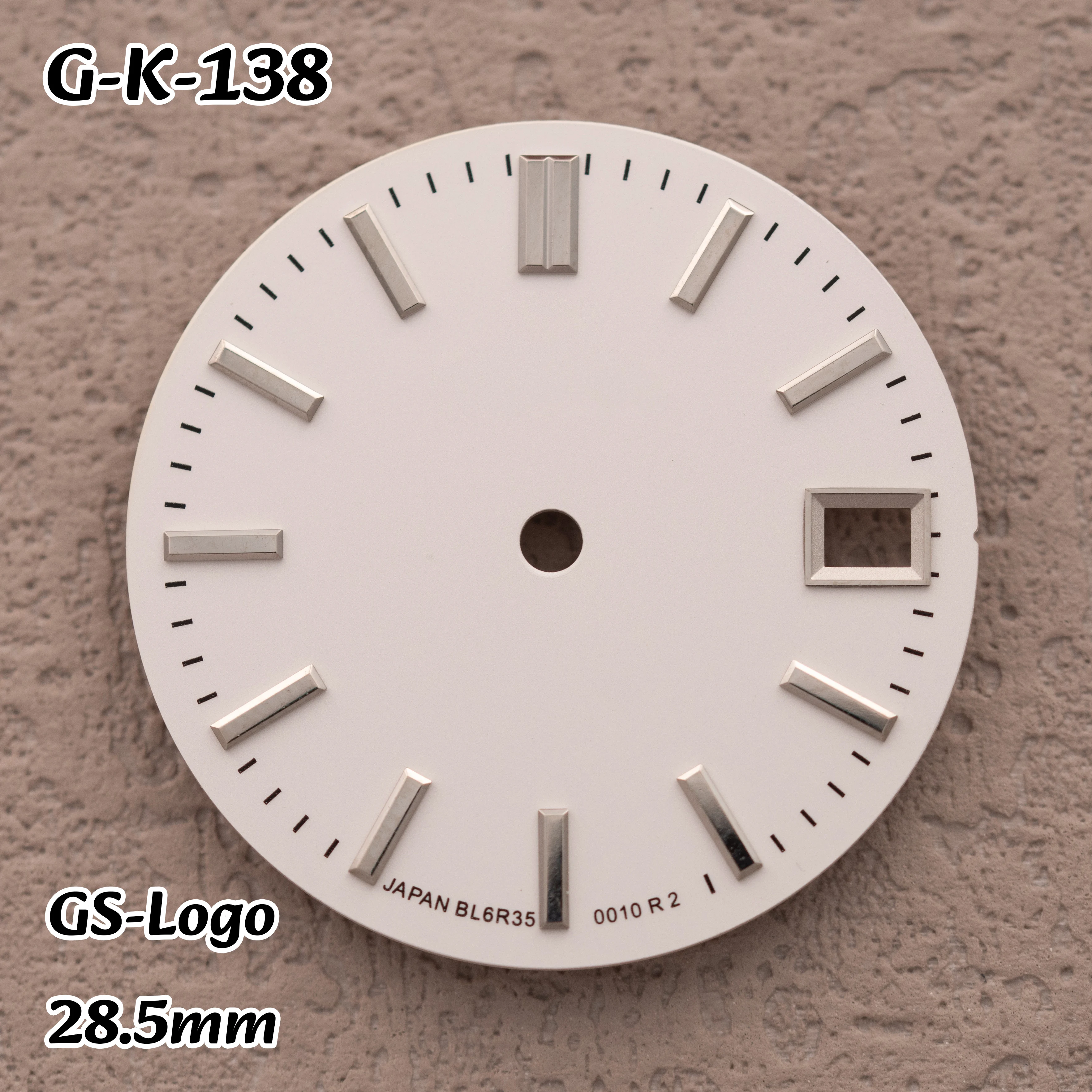 28.5mm GS Logo Black Sunray Dial NH35/NH36/4R/7S Movement Quality Watches for men Watch Modification Accessories Repair Parts