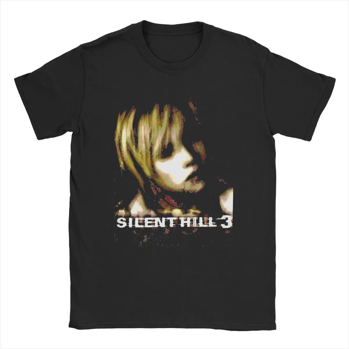 Vintage Silent Hill 3 T-Shirts Men Round Collar Cotton T Shirts Horror Game Pyramid Head Short Sleeve Tee Big Size merchandise