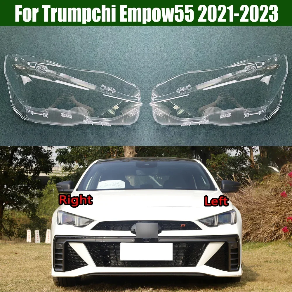 

Для Trumpchi Empow55 2021 2022 2023, передняя фара автомобиля, стеклянные фары, прозрачный абажур, корпус, крышка фары, линза