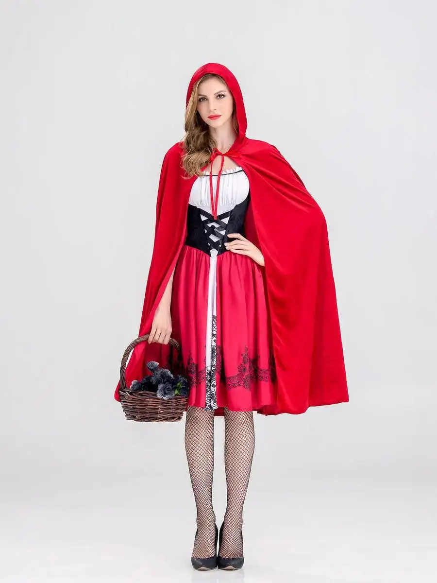 جديد وصول الملكة زي القلعة موضوع loween تأثيري orm الكبار دور بلانغ الملابس قبعة حمراء الجنية T زي