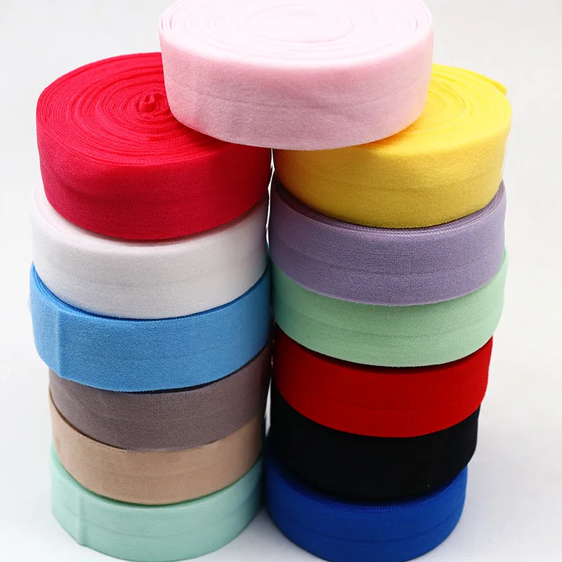 5m Color Edging Elastic Band High Elasticity Double Fold Rubber Band Home Lace Decoration Sewing Belt Clothing Accessories 2CM